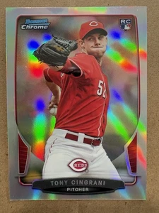 2013 Bowman Chrome Draft Refractors #25 Tony Cingrani RC Cincinnati Reds - Picture 1 of 2