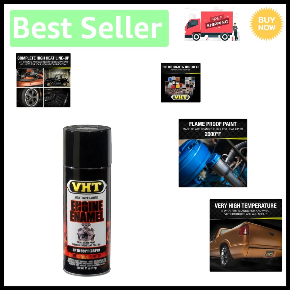 VHT SP124 Gloss Black Eng. Enamel - ship