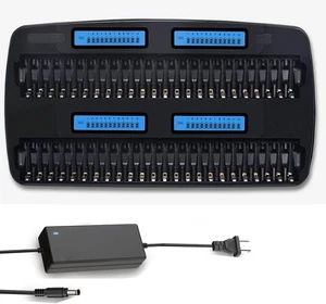 48 Bay / Port AA & AAA NiMH NiCd Battery Smart Multi Charger with LCD Display - Picture 1 of 8