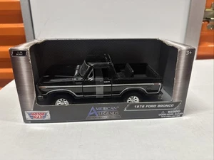 Ford Bronco Black 1978 - 1:24 - Die Cast - American Legends BoX danneggiato - Foto 1 di 5