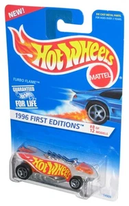 Hot Wheels 1996 First Editions 8/12 Silver Turbo Flame Toy Car #369 - Picture 1 of 1
