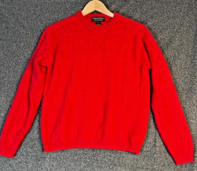 Suéter Grayson & Dunn Rojo 100% 2 Capas Cachemira Cuello Redondo Talla Mediana #preppy Foto 1 de 4