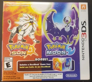 Pokemon Sole e Luna Steelbook Confezione Doppia (Nintendo 3DS) - Nuovo - Foto 1 di 5
