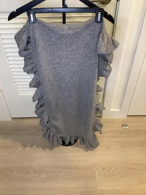 Bufanda larga Forte nueva con etiquetas gris cachemir con volantes chal envolvente pashmina Foto 1 de 4