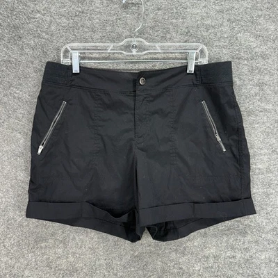 Pantalones Cortos Mandarina Mujer XL Negros Tiro Alto Chino Bolsillos con Puños Nylon Informales Foto 1 de 4