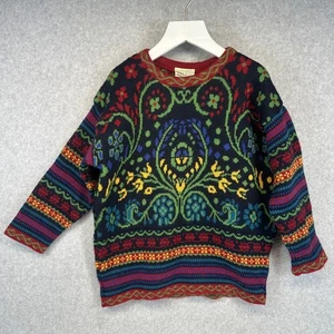 Laura Ashley Mother & Child Kids Girls Size 6-7 Years Multi Floral Wool Blend  - Picture 1 of 12