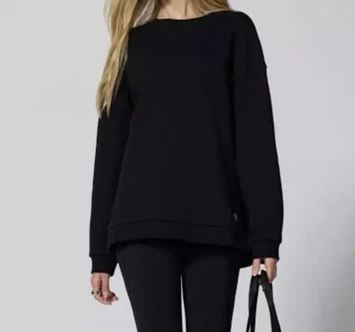 MPG NWT Stitch Fix Women’s Black Sport Luxe Fleece Relaxed Sweatshirt LG - Image 1 of 4