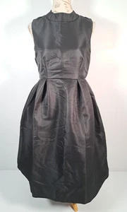 BOOHOO Boutique hochgeschlossenes ärmelloses Abendkleid schwarz neu mit Etikett Größe UK 14 - Bild 1 von 18