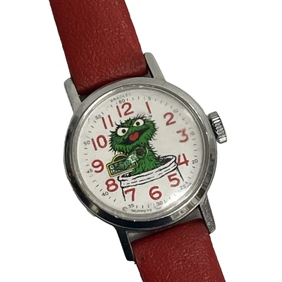 Reloj Pulsera Bradley "Oscar The Grouch" Plaza Sésamo #76 De Colección Solo Parte Foto 1 de 4