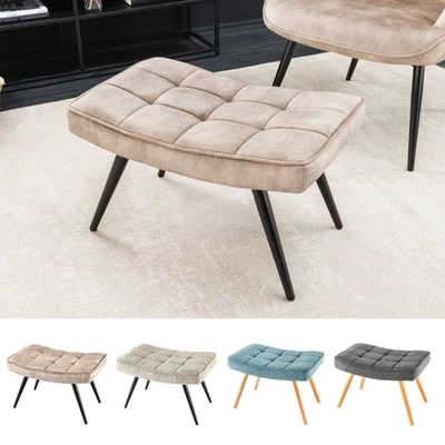 Moderner Hocker SCANDINAVIA FARB- & STOFFWAHL Fußhocker Fußablage Polsterhocker - Bild 1 von 4