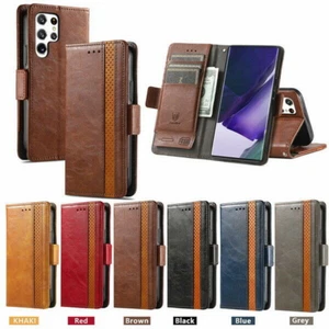 Splice Leather Wallet Phone Case For Samsung A32 A22 A15 ZTE Blade A34 A76 A56 - Picture 1 of 22