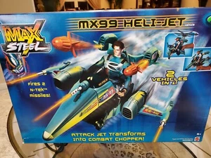 MATTEL 2001 MAX STEEL MX99 HELI-JET VEHICLE SEALED RARE - Picture 1 of 7