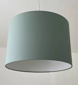 Lampenschirm Salbei Grün Baumwolle Trommel Lichtschirm - Bild 1 von 11