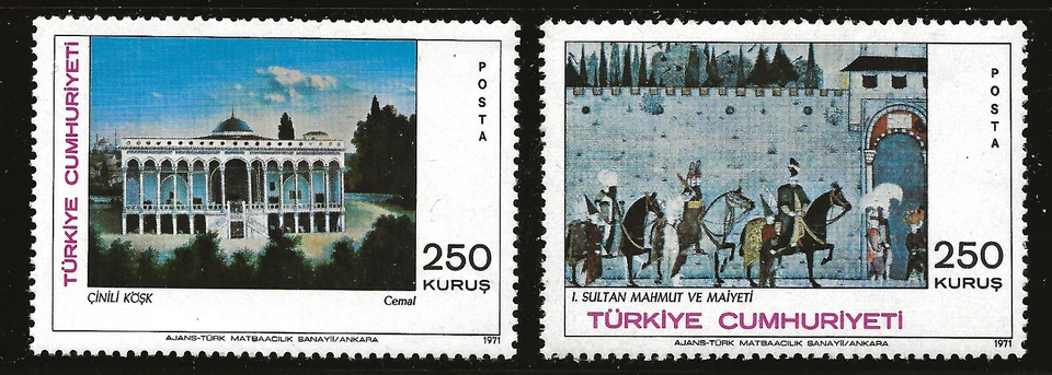 Turkey Scott #1901-02, singles 1971 conjunto completo en muy buen estado MNH Foto 1 de 1