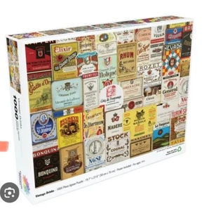 Colorcraft Puzzles Vintage Drinks - 1000 Piece Jigsaw Puzzle 28X20 - Picture 1 of 3