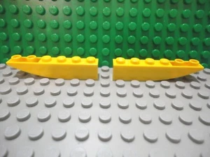 Lego 2 Yellow 6x1 Inverted Curved Smooth Slopes brick block NEW - Picture 1 of 1
