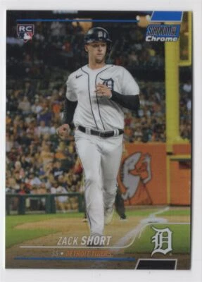 2022 Stadium Club Chrome Blue Refractor Zack Short 115/199 Detroit Tigers #132 - Image 1 of 2