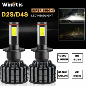 2X WINETIS D1S D2S D3S D4S LED White 12000LM Headlight for HID Replacement Bulbs - Picture 1 of 9