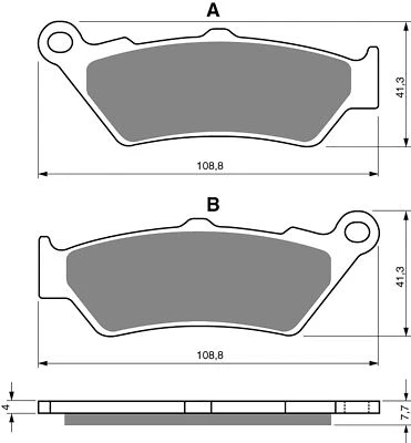 Brake Disc Pads Rear Goldfren S33 For BMW F 650 GS Dakar 2005 - Image 1 of 2