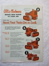 Allis-Chalmers Mine Construction Equipment H-D Tractors Motor Graders Brochure