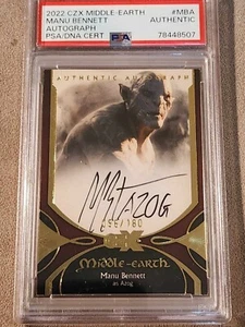 2022 CZX Middle-Earth Manu Bennett Autograph PSA Authentic 096/180 - Bild 1 von 2