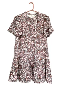 ANN TAYLOR LOFT NEW Multicolor Floral Shift Short Dress Flared Sleeve Lined XXSP - Picture 1 of 17