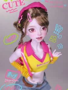 BJD Doll 1/4 Resin Jointed Eyes Face Makeup Wig Dress Fashion Girl GIFT FULL SET - Picture 1 of 17