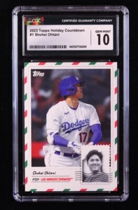Shohei Ohtani 2023 Topps Holiday Countdown #1 (CGC 10)  - Picture 1 of 2