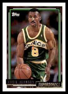 1992 Topps Gold #384 Eddie Johnson Seattle SuperSonics - Picture 1 of 2