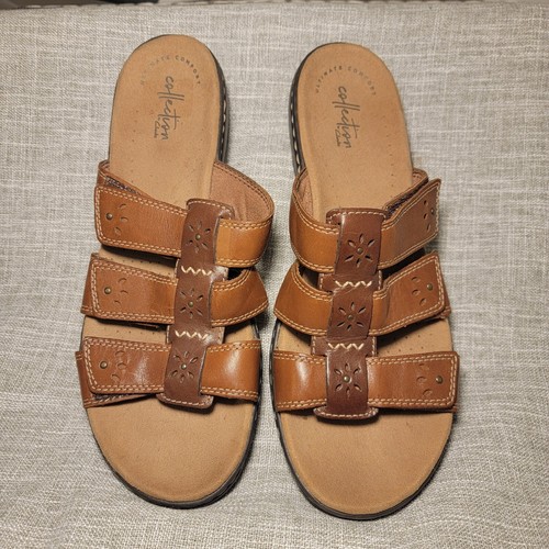Sandali da donna marroni Ultimate Comfort Collection Clarks slide on taglia 9 5