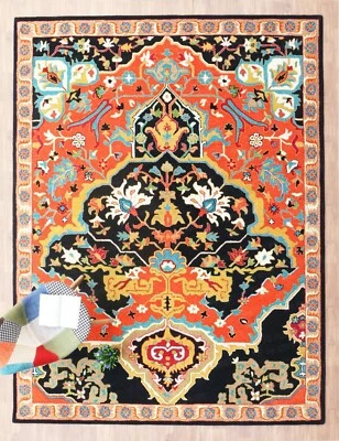 Sultanabad Heriz Multi Blue Handmade Traditional Oriental Style 100% Wool - Image 1 of 4