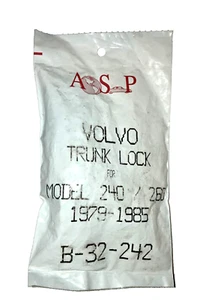 ASP B-32-242 NOS Volvo Trunk Lock 2-VOLVO Keys 240 260 1979 - 1985 LAST ANYWHERE - Picture 1 of 7