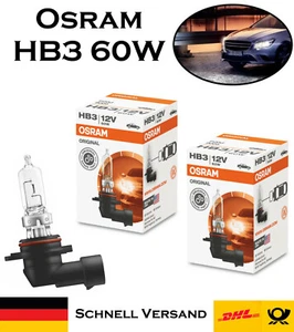 2x Osram HB3 60W 12V P20d 9005 Scheinwerfer Fernlicht Abblendlicht Ersatz Birne - Bild 1 von 5