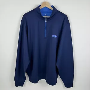 Fairway & Greene F&G Tech 1/4 Zip Pullover Carrier Logo Blue Mens XL - Picture 1 of 10