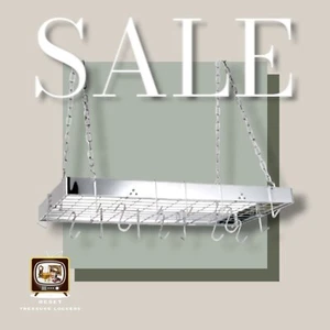 Old Dutch 30 L x 15 W Model Series #54 Rectangular Pot Rack, Chrome - Picture 1 of 4