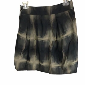 LAMB Pleated Mini Skirt Size 6 Black Brown Grunge 2007 lined - Picture 1 of 8