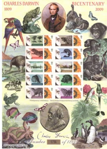 BC-196 2009 Charles Darwin History of Britain 30 Business Smilers Sheet - Bild 1 von 1