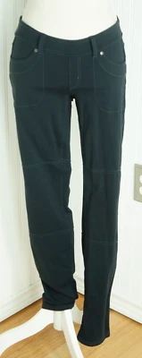 Pantalones negros Athleta talla S tiro alto frente plano bolsillos ajustados elásticos Foto 1 de 4