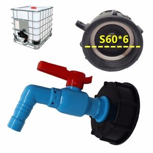 S60X6 IBC Tank Adapter To 1/2 Tap Replacement Valve Fittings Water Connector