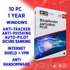 Bitdefender Antivirus Plus 2023 10 PC 1 year / FULL EDITION +VPN
