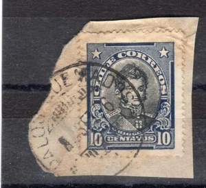 CHILE small town cancel PALOS QUEMADOS on 10c O'Higgins - Picture 1 of 1