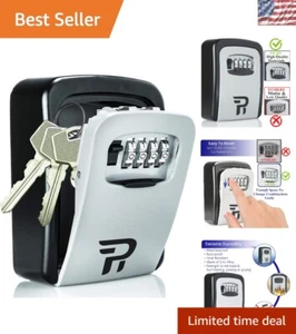 Heavy-Duty Wall Lockbox for Keys - 4-Digit Code, Rust-Resistant Outdoor Storage - Picture 1 of 11
