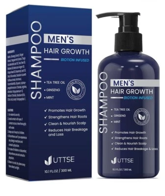 Biotin Hair Growth Shampoo for Men: Natural Thickening Shampoo with Tea Tree Oil - Image 1 of 4