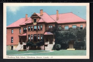 Alte High School Ansichtskarte Tillsonburg Ontario - Oxford County - Bild 1 von 2