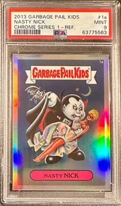 2013 Topps Garbage Pail Kids Chrome NASTY NICK Refractor PSA 9 MINT - Picture 1 of 2