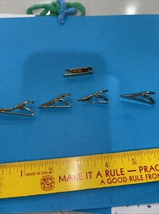 Vintage Tie Bar Clip Lot Of 5  Multi Tone!!-  Classic - Picture 1 of 11