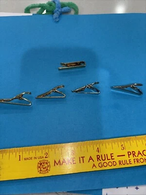Vintage Tie Bar Clip Lot Of 5  Multi Tone!!-  Classic - Image 1 of 4