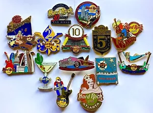 HARD ROCK CAFE ROCKIN” ANNIVERSARY COLLECTION LIMITED EDITION 14 PIN LOT - Picture 1 of 15