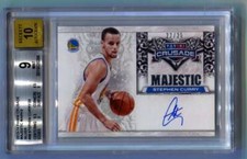 Stephen Curry 2013-14 Panini Crusade Silver Majestic Marks Auto #22/25 BGS 9