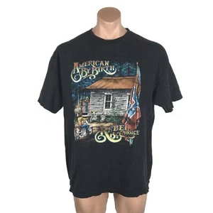 3D Emblem Harley Davidson Vintage 1993 American By Birth Reb*l By Choice Rare XL - Picture 1 of 9